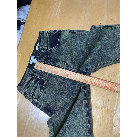 Forever 21 Women's Green Acid Wash Mid Rise Boot Size 27 - Picture 7 of 9